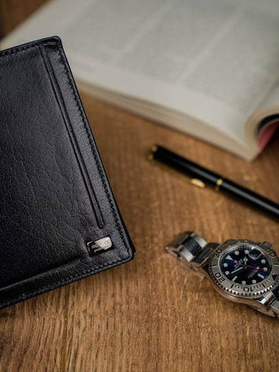Skórzany portfel męski z systemem rfid protect