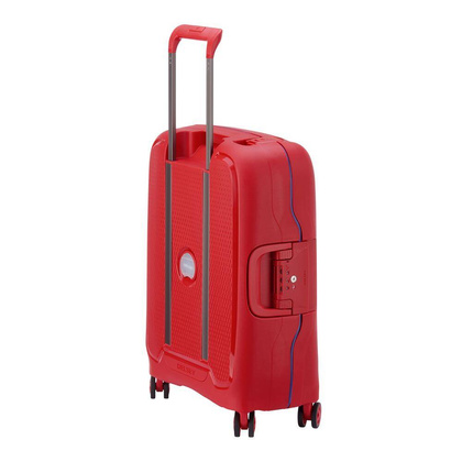 Delsey Moncey Mała twarda czerwona walizka kabinowa na kółkach 55 cm