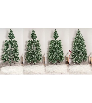 Choinka sztuczna PE07 220 cm napruszana z metalowym stojakiem