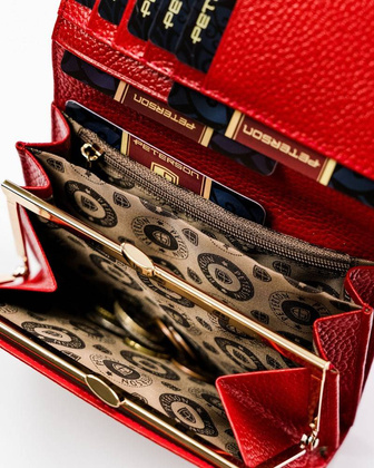 Kompaktowy portfel damski ze skóry naturalnej