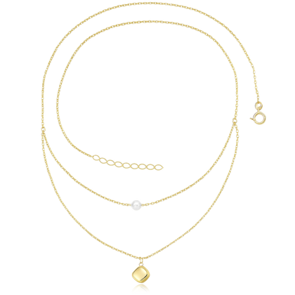 MINET Złoty naszyjnik z naturalną perłą Au 585/1000 2,30g