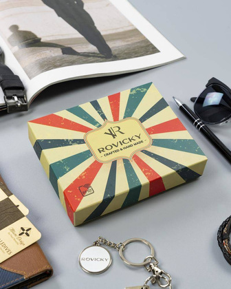 Skórzany portfel w stylu retro Rovicky Brązowy