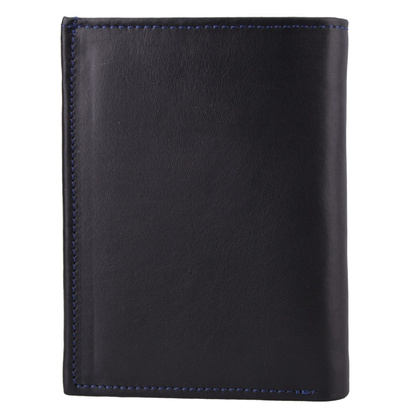 Portfel męski skórzany KEMER P4 LK Czarny / Granatowy - min. zamówienie 20 / 50 / 100 szt.