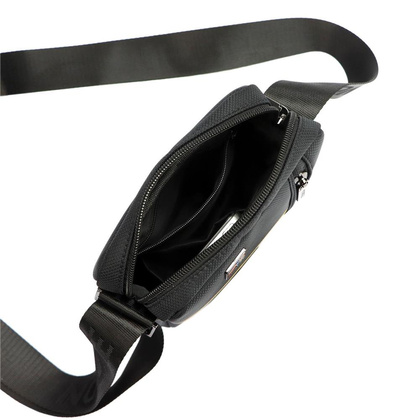 Saszetka Męska Nordee S115 czarny + jasny brąz