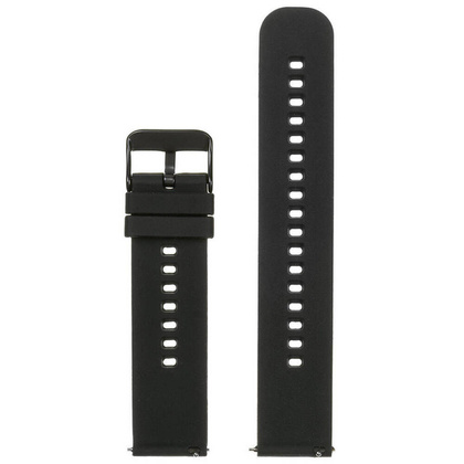 Pasek gumowy do zegarka U27 - czarny/czarny - 18mm
