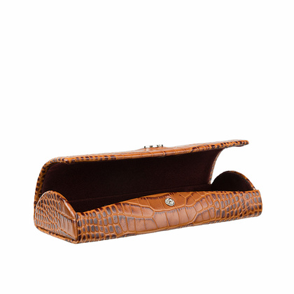 Etui na okulary Canaletto z naturalnej skóry na wzór krokodyla ED107s262