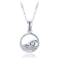 MINET Srebrny naszyjnik pływak w wodzie