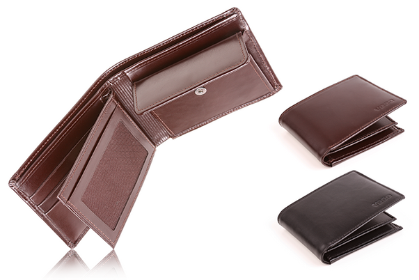 Skórzany portfel męski KEMER VOOC PPM6 Czarny