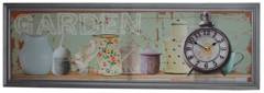 Obraz - zegar podłużny "garden"