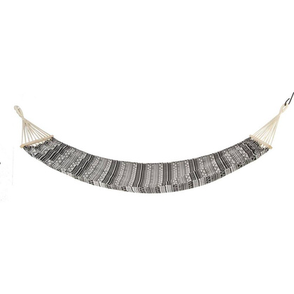 HAMAK OGRODOWY 2 OSOBOWY ETNO 200X150CM CZARNO-BIAŁY