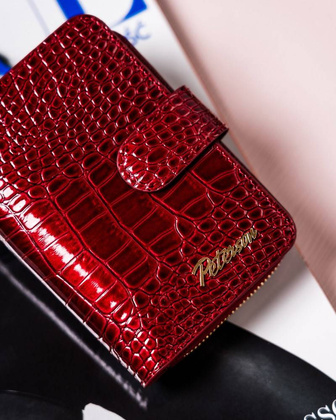 Skórzany portfel damski na zatrzask