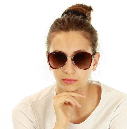 Okulary przeciwsłoneczne MAZZINI CLUBROUND NEW brąz - min. zamówienie 20 / 50 / 100 szt.