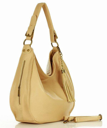 Torebka skórzana eleganc sacco MARCO MAZZINI - karmelowy beż - min. zamówienie 20 / 50 / 100 szt.