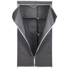 SZAFA TEKSTYLNA GARDEROBA 90x45x170CM CIEMNO-SZARA 8811