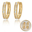 Kolczyki ze stali szlachetnej platerowane 14k złotem, z cyrkoniami KOŁA KST3417