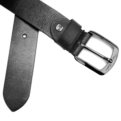 Pasek skórzany męski PIERRE CARDIN 507 KAM01 Czarny