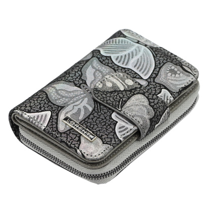 Skórzany kompaktowy damski portfel Lorenti z RFID 76115-ONBF popiel