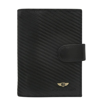 Klasyczny, skórzany portfel męski z zapinką