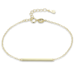 MINET Elegancka pozłacana srebrna bransoletka sztyft