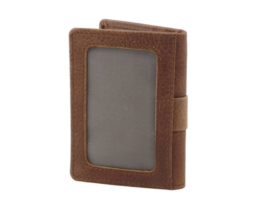 BH-276 TEXAS Etui na wizytówki skórzane Brązowe