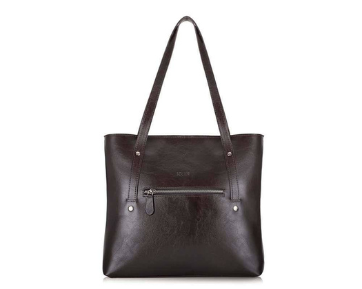 Skórzana torba damska Parma FL23 ciemny brąz - min. zamówienie 20 / 50 / 100 szt.