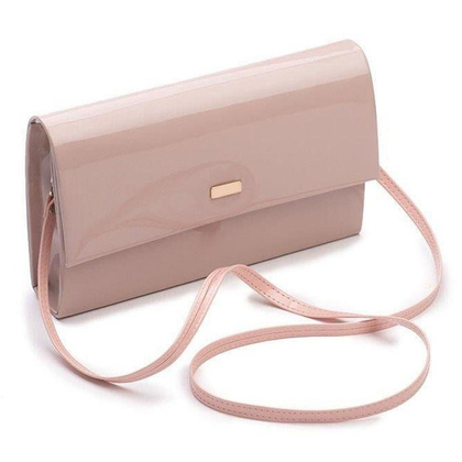 Torebka wizytowa damska KEMER SOLIER F13 Jasno Różowa Lakierowana - min. zamówienie 20 / 50 / 100 szt.