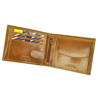 Skórzany męski portfel Charro MODENA 1373 czarny