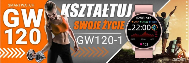 Smartwatch Giewont GW120-1 Różowe Złoto-Różowy