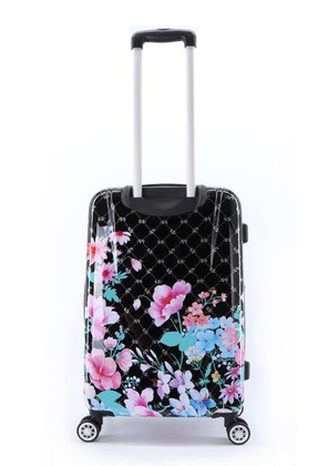 Walizka średnia ELLE Flower czarna