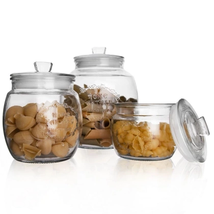 Pojemnik szklany słoik słój do przechowywania 0,6 l do produktów sypkich ciastek kawy