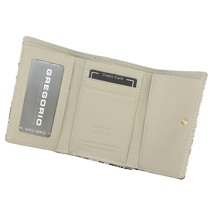 Portfel damski skórzany PELLUCCI SN-117 popiel + róż