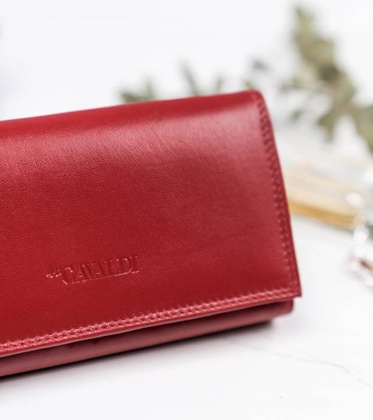 Duzy rozkladany portfel damski ze skory naturalnej