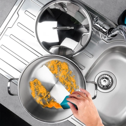 Garnek stalowy z pokrywką 18/10 PREMIUM 8,2 l ORION