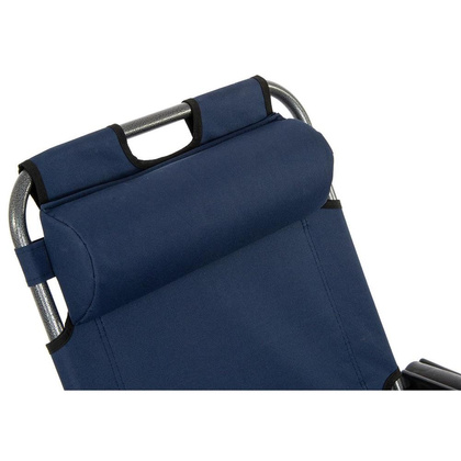 Fotel wielopozycyjny Level z zagłówkiem granatowy