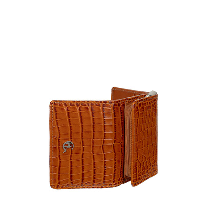 Portfel damski Canaletto ze skóry tłoczonej na wzór krokodyla – elegancja i bezpieczeństwo RFID PD2003s262 RFID