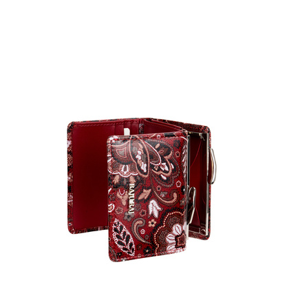 Mały czerwony portfel damski BajuBaj z kolorowej skóry naturalnej – styl i funkcjonalność PD2000s167