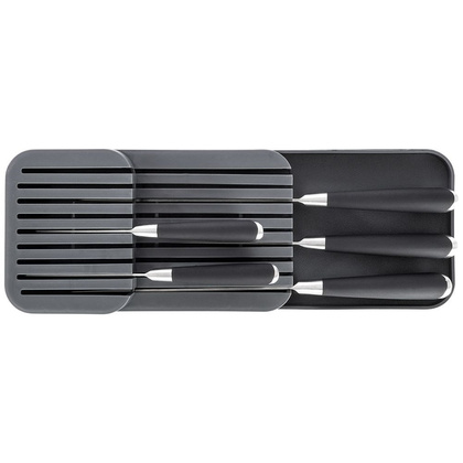 Organizer wkład do szuflady na noże kuchenne szary 39x14,5x7,5 cm