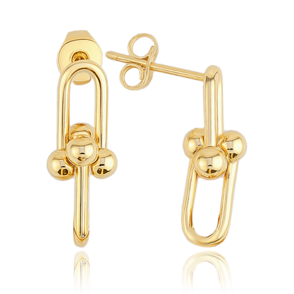 MINET Eleganckie złote kolczyki kulki Au 585/1000 2,30g