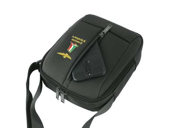 Torba na ramię AERONAUTICA MILITARE Drone Czarna