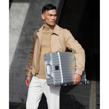 Mała kabinowa walizka PUCCINI PLATINUM AL01C 4 Srebrna