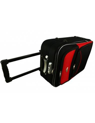 Zestaw walizek 3 walizek + Kuferek PELLUCCI RGL 773 Czarno czerwona