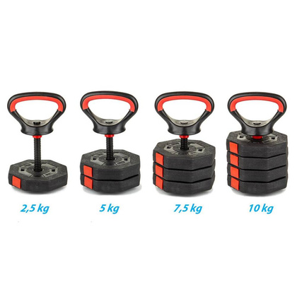 Hantla kompozytowa kettlebell 10 KG(4X2,5KG) Eb Fit