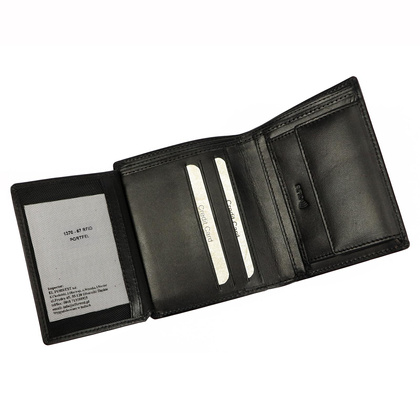 Skórzany męski portfel EL FORREST 1370-67 RFID czarny