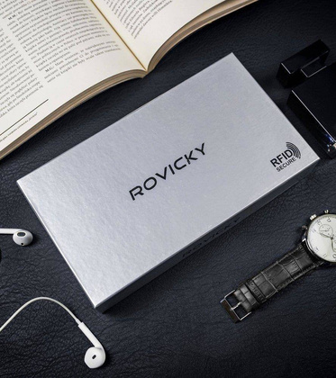 Skórzane etui na pasek z miejscem na karty i dokumenty, RFID