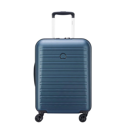 Delsey New Segur 2.0 Mała twarda niebieska walizka kabinowa na kółkach 55 cm