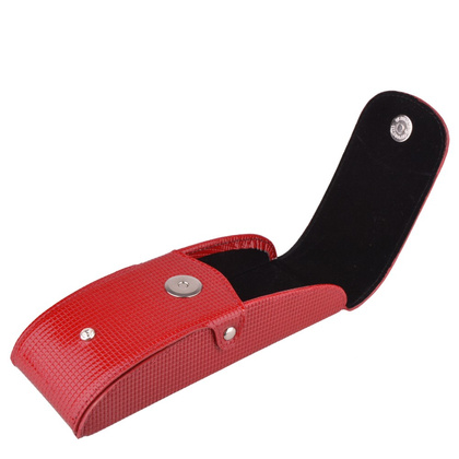 Etui na okulary skórzane KEMER ENO 12 Czerwony lakier - min. zamówienie 20 / 50 / 100 szt.