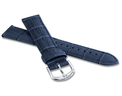 Granatowy szyty pasek CROCO - 20