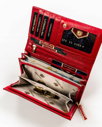 Duzy portfel damski ze skory naturalnej