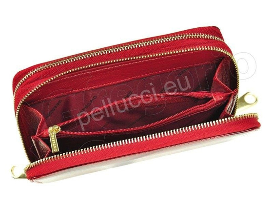 Portfel damski skórzany PELLUCCI GF118 Popiel / Brązowy