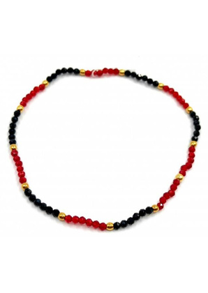 Bransoletka RED&BLACK Spinel 925